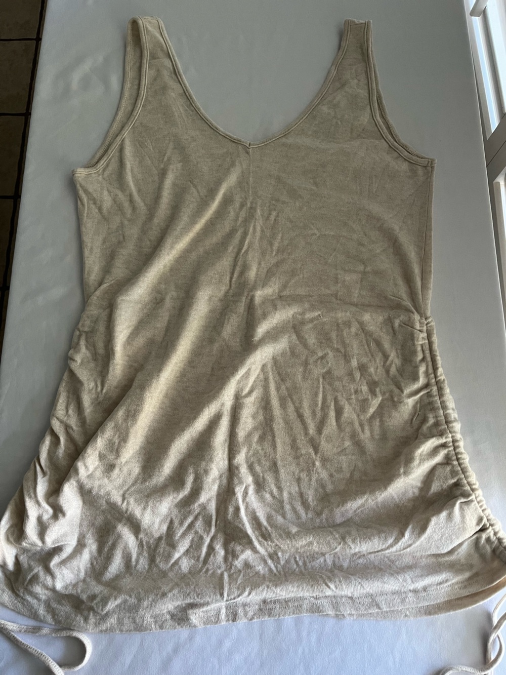 Women’s Sleeveless Tank Top in Light Beige